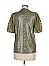 Anna Kay Metallic Green Short Sleeve Top Size M - photo 2