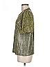 Anna Kay Metallic Green Short Sleeve Top Size M - photo 5