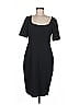 David Meister Solid Black Casual Dress Size 8 - photo 1