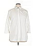 Lafayette 148 New York Ivory 3/4 Sleeve Button-Down Shirt Size L - photo 1