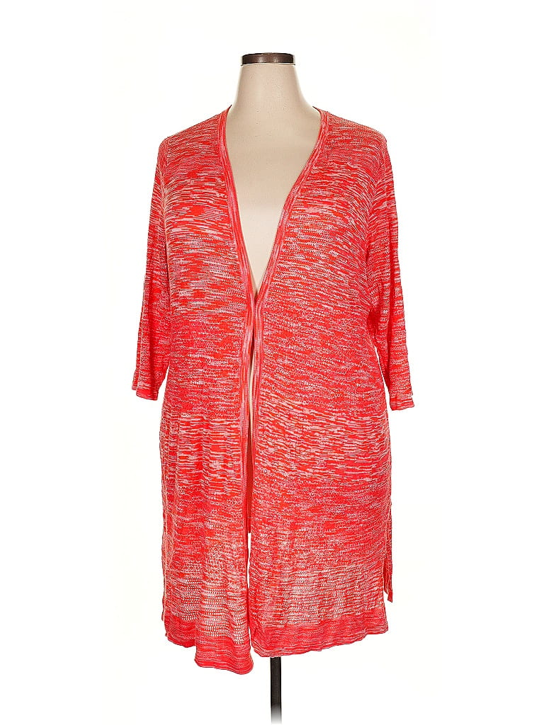 Pre-owned Catherines Cardigan Sweater In Red