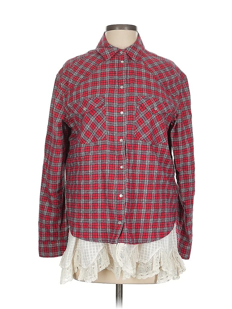Click to view more detailed imagery on our partner's website Pre-owned Bdg Long Sleeve Button Down Shirt In Red
