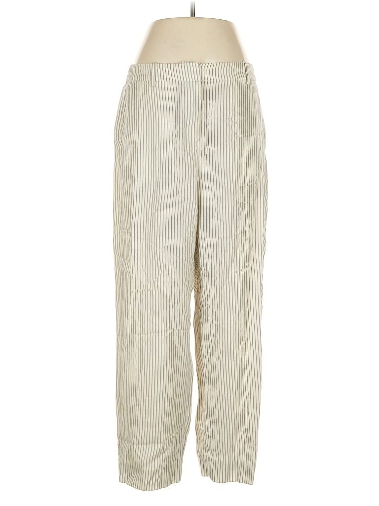 J.Crew Collection Stripes Ivory Casual Pants Size 6 - photo 1