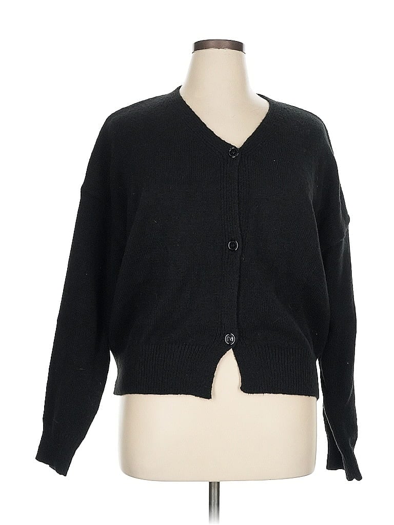 Pre-owned Unbranded Cardigan Sweater In Black