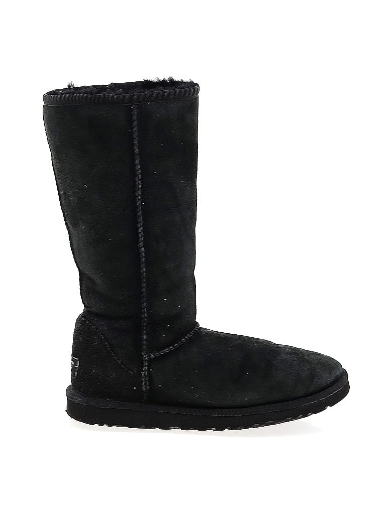 Ugg Australia 100% Leather Black Boots Size 5 - photo 1