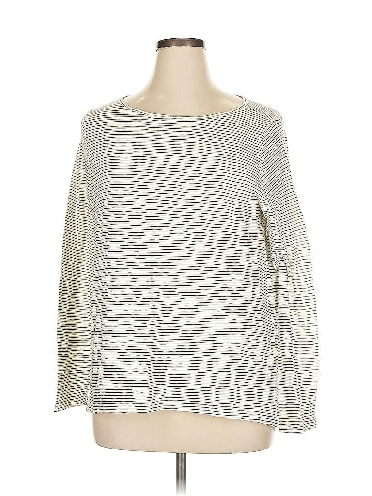 Pre-owned Ann Taylor Loft 3/4 Sleeve T-shirt In Gray