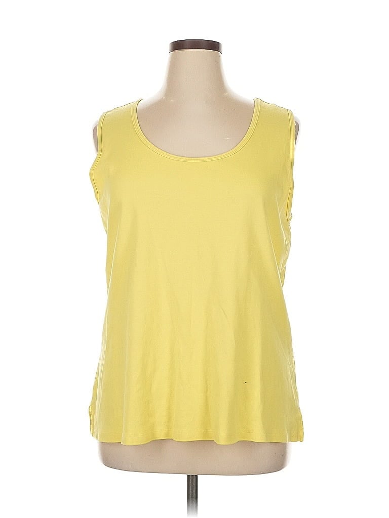 Pre-owned St. John's Bay Sleeveless T-shirt In Yellow