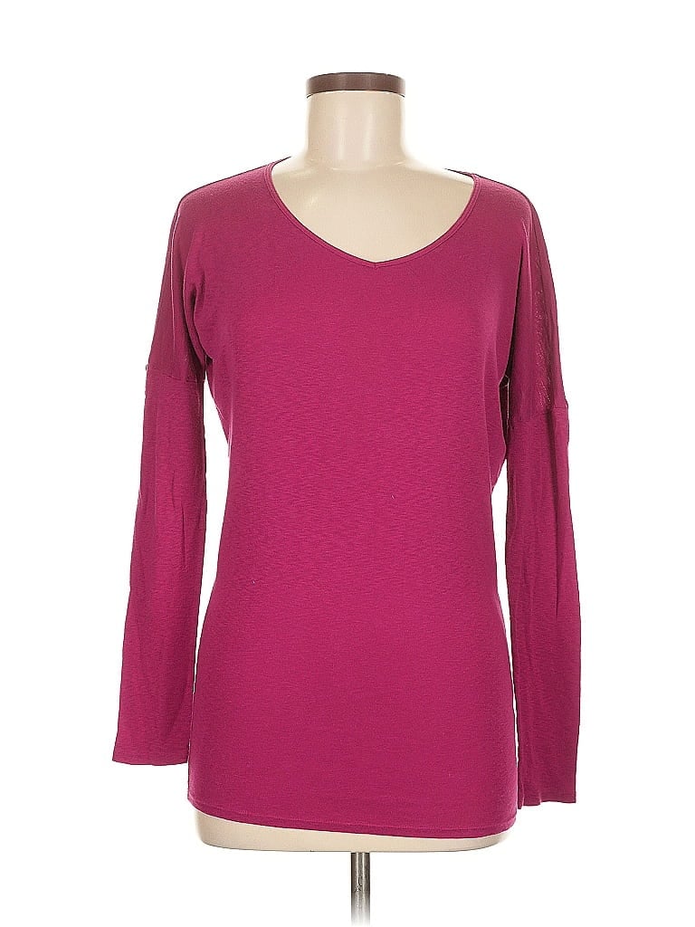 Click to view more detailed imagery on our partner's website Pre-owned Michael Stars Long Sleeve Top Pink Scoop Neck Tops