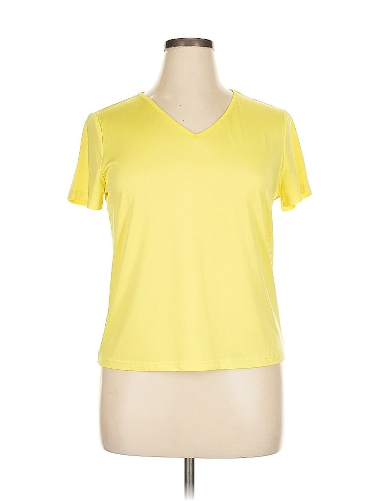 Pre-owned Unbranded Active T-shirt In Yellow