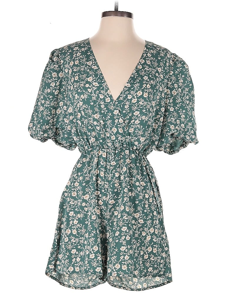 Pre-owned Nasty Gal Inc. Romper In Green