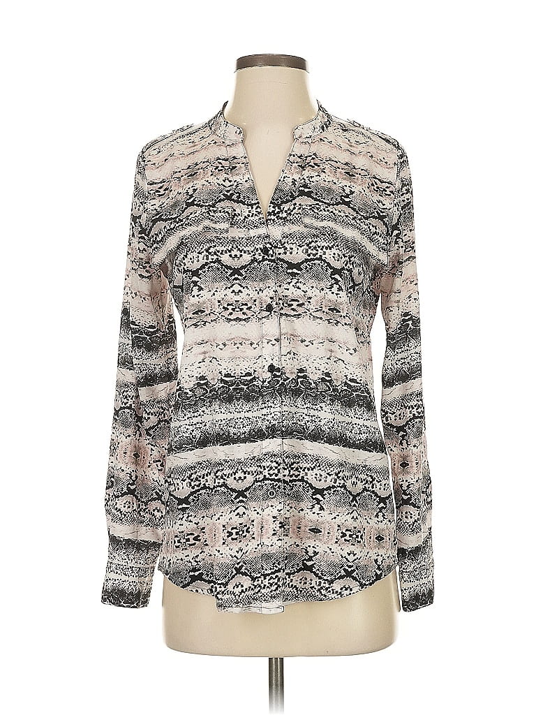 Pre-owned Calvin Klein Long Sleeve Blouse In White