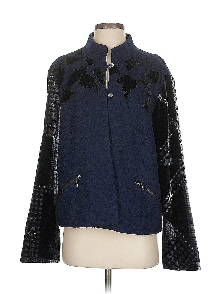 Pre-owned Black Label By Chico's Jacket In Blue