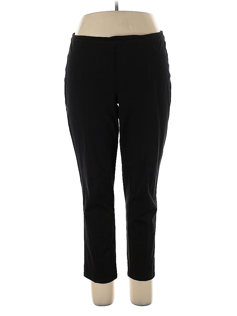 Isaac Mizrahi LIVE! Solid Black Active Pants Size 14 - photo 1