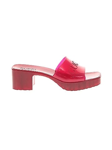 Gucci Rubber Logo Platform Slide Sandals (view 1)