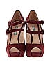 Prada 100% Suede Burgundy Heels Size EU 37 1/2 - photo 2