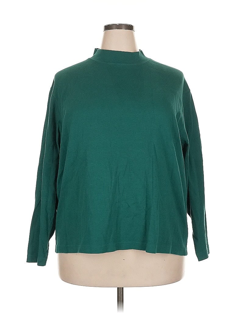 Pre-owned Westbound Long Sleeve Turtleneck In Green