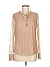 Joie Tan Long Sleeve Blouse Size M - photo 1