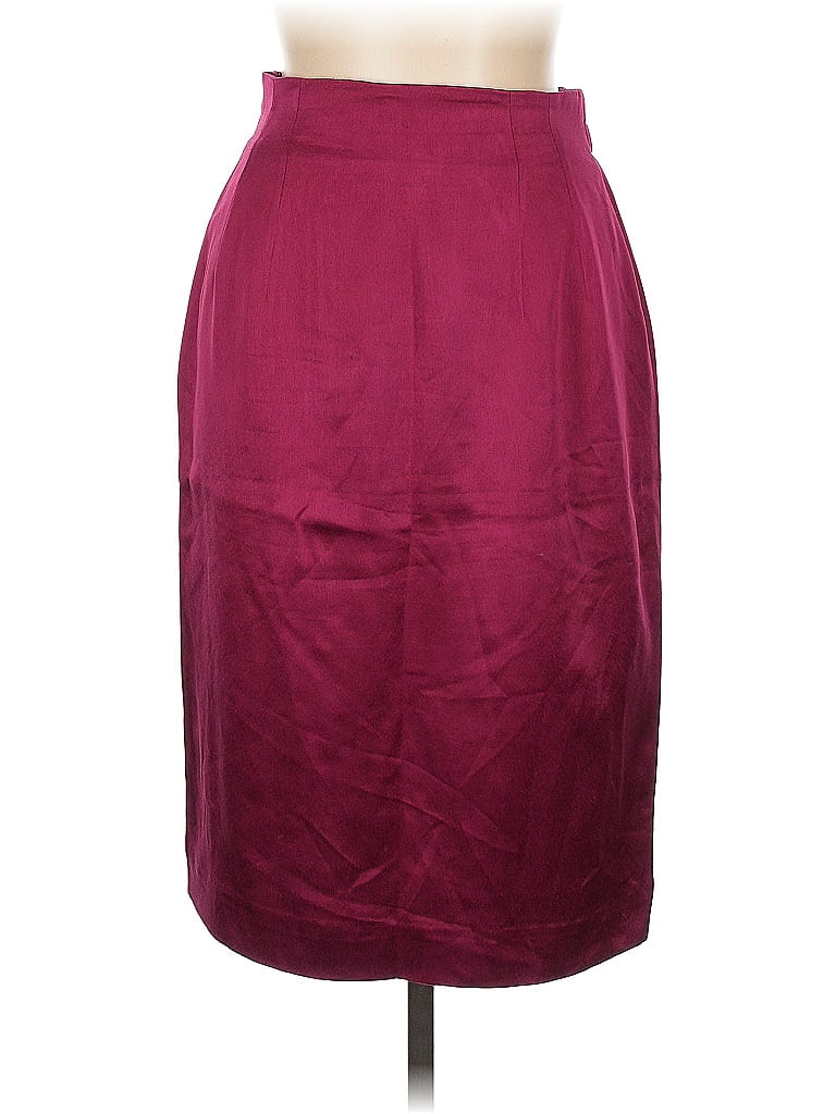 Pre-owned Liz Claiborne Formal Skirt In Burgundy