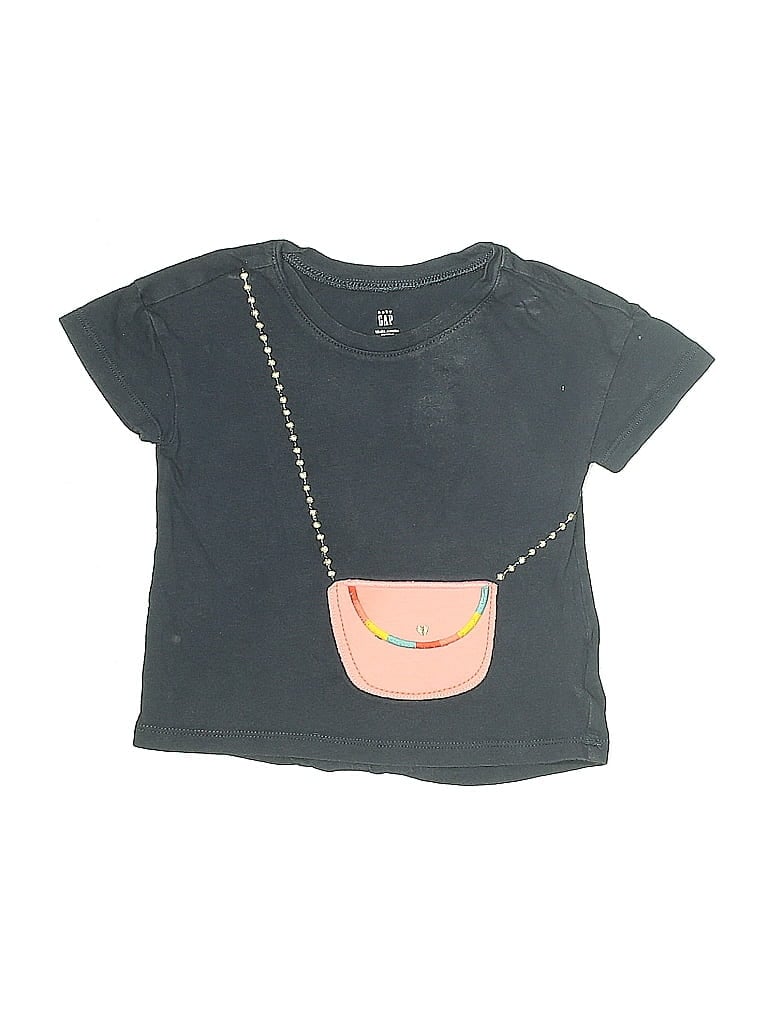Baby Gap 100% Cotton Black Blue Short Sleeve T-Shirt Size 18-24 mo - photo 1