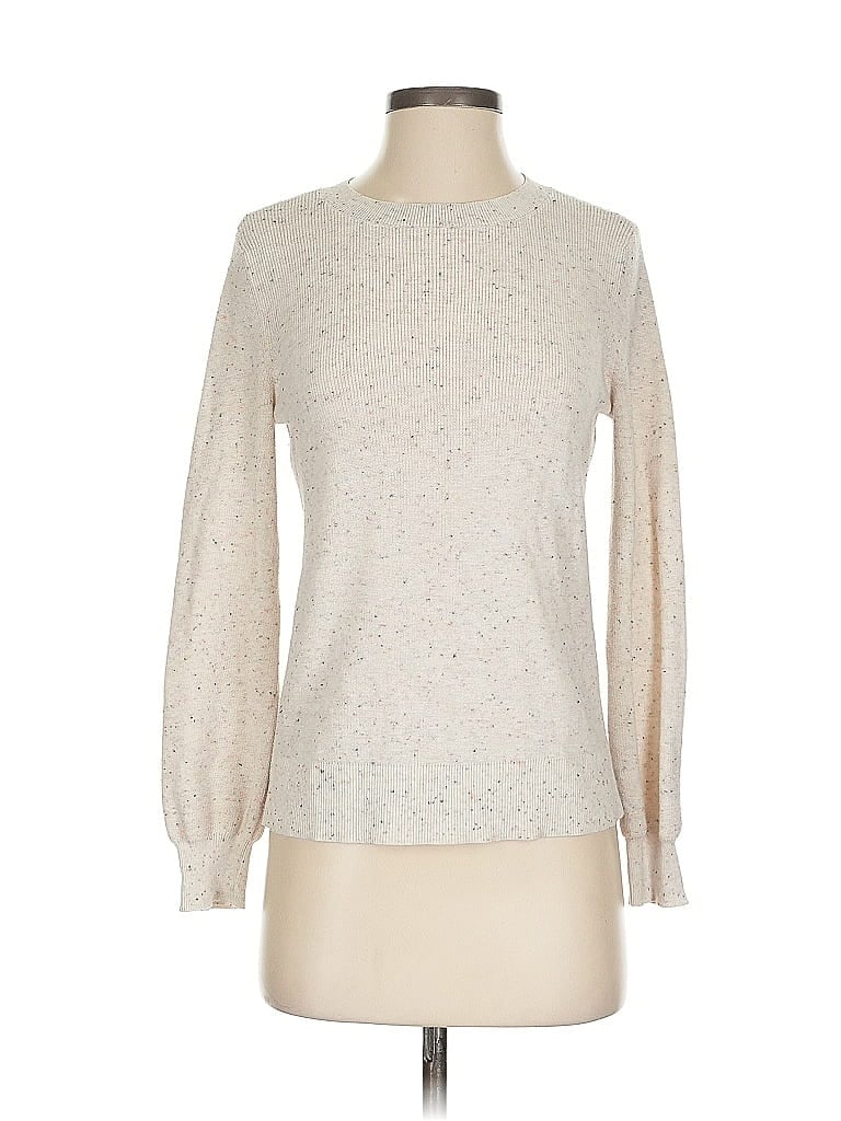 Ann Taylor LOFT Metallic Ivory Pullover Sweater Size S - photo 1