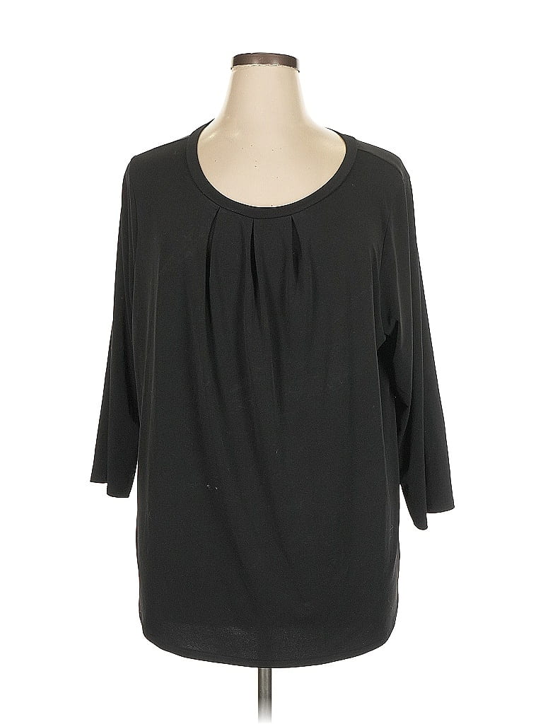 Pre-owned Worthington 3/4 Sleeve Blouse In Black