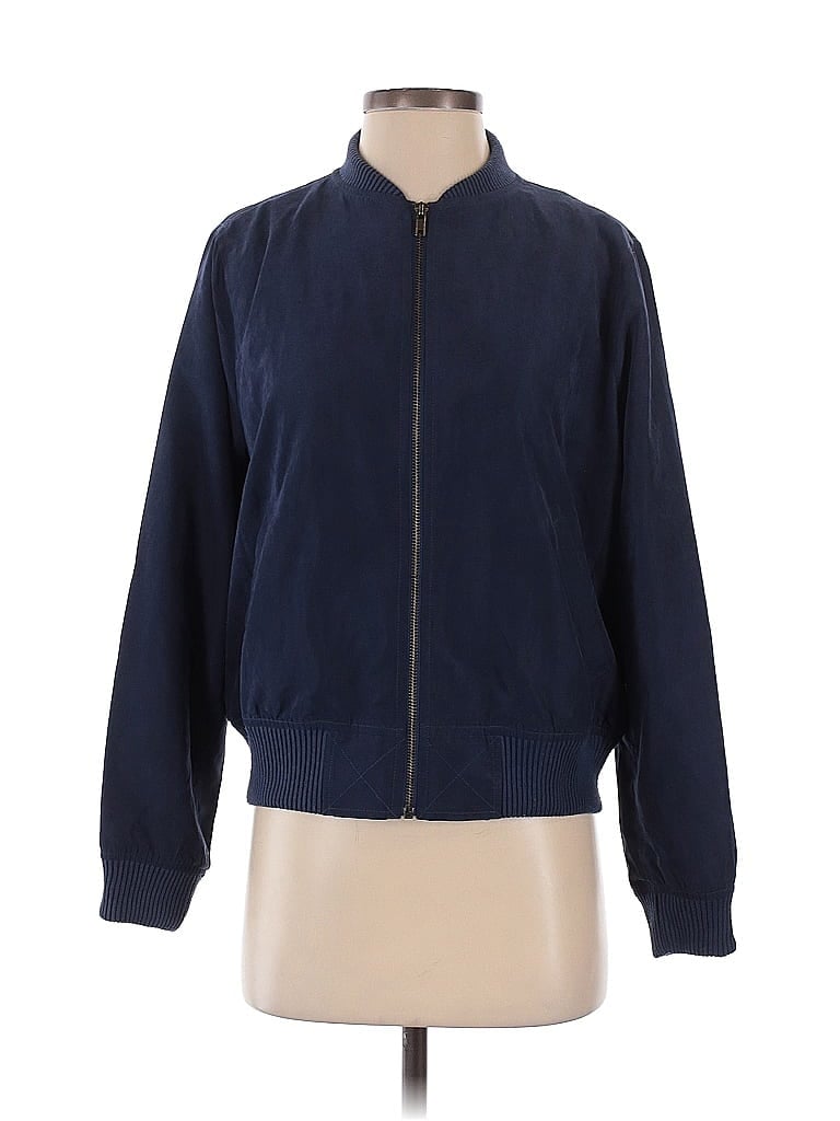 Everly 100% Polyester Solid Blue Track Jacket Size S - photo 1