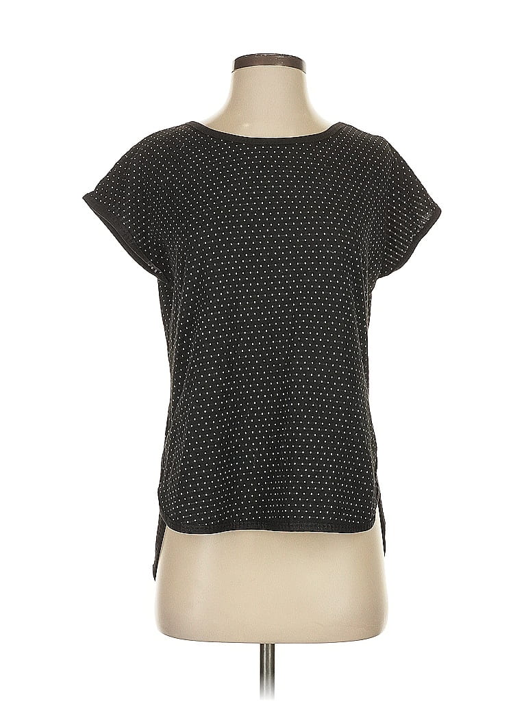 Pre-owned Max Studio Short Sleeve T-shirt In Black