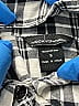 Moda International 100% Cotton Plaid Silver Long Sleeve Button-Down Shirt Size S - photo 6
