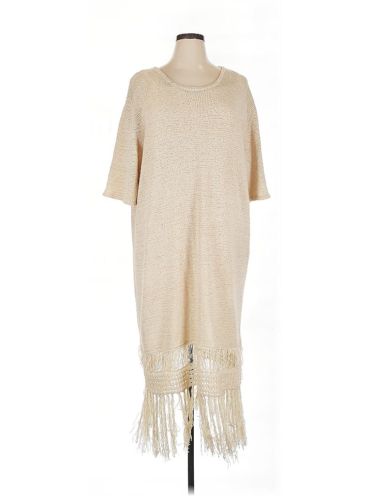 Roaman's Tan Casual Dress Size 26 - photo 1