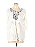 Magaschoni 100% Cotton Ivory 3/4 Sleeve Blouse Size 10 - photo 1