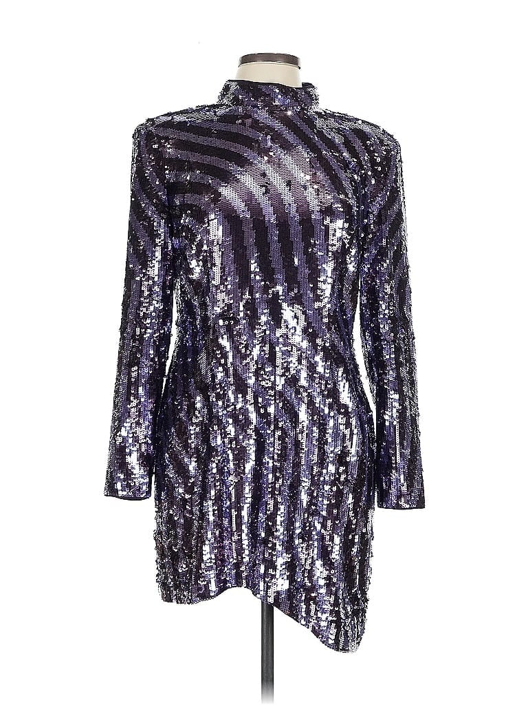 Stockholm Atelier X Other Stories 100% Polyester Metallic Silver Cocktail Dress Size 10 - photo 1