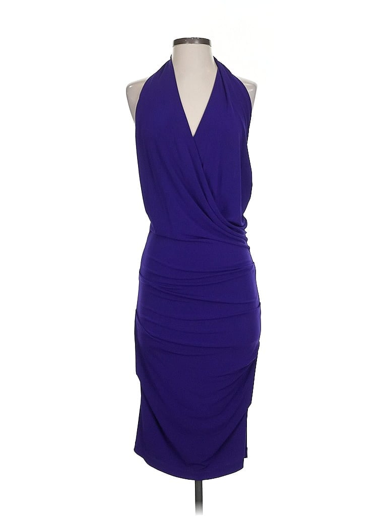 Pre-owned Nicole Miller Studio Cocktail Dress In Purple