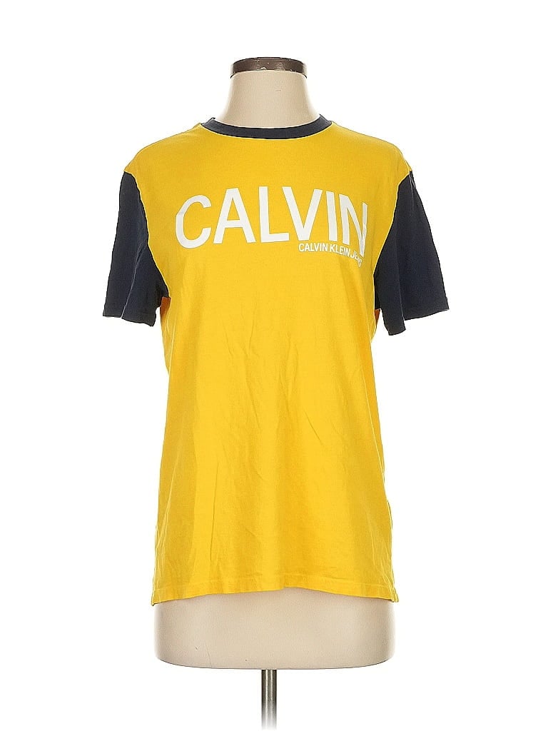 Pre-owned Calvin Klein Jeans Est.1978 Calvin Klein Jeans Short Sleeve T-shirt In Yellow