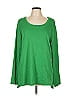 Isaac Mizrahi LIVE! 100% Cotton Green Long Sleeve Top Size L - photo 1
