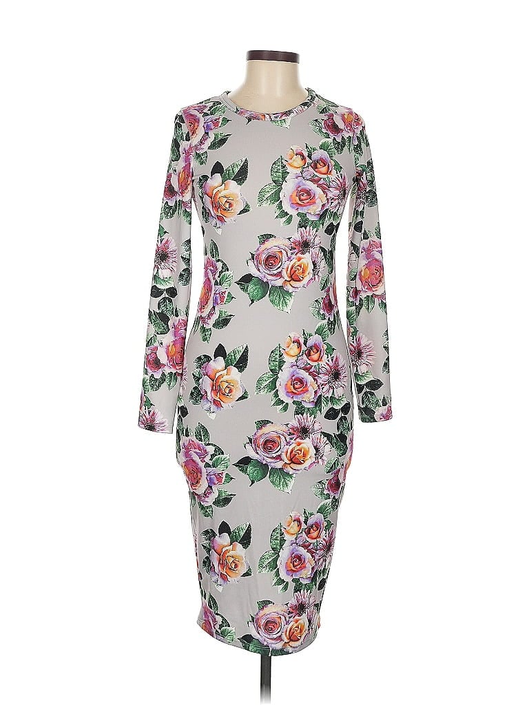 Pre-owned Zara W&b Collection Cocktail Dress In Gray