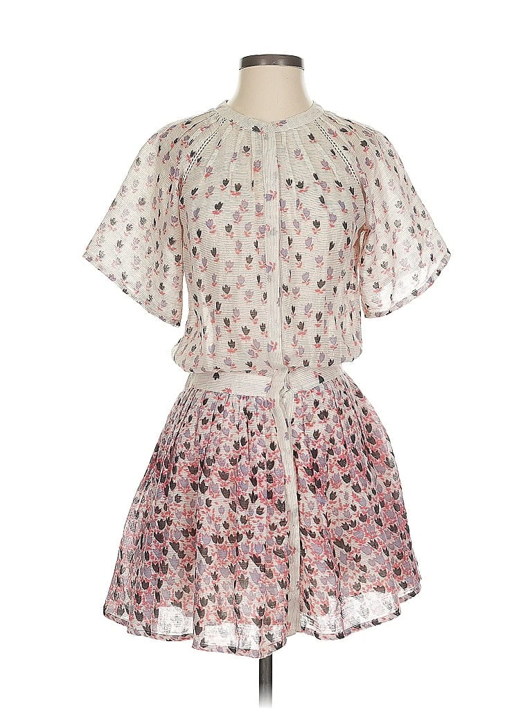 LoveShackFancy 100% Cotton Hearts Pink Cocktail Dress Size 1 - photo 1