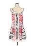 Bebe 100% Polyester Graphic White Casual Dress Size 0 - photo 1