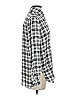 Moda International 100% Cotton Plaid Silver Long Sleeve Button-Down Shirt Size S - photo 4