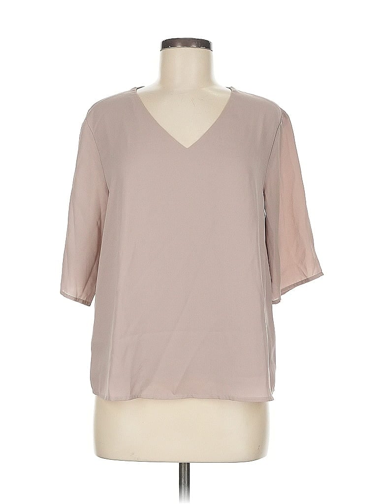 Pre-owned Motf 3/4 Sleeve Blouse In Brown
