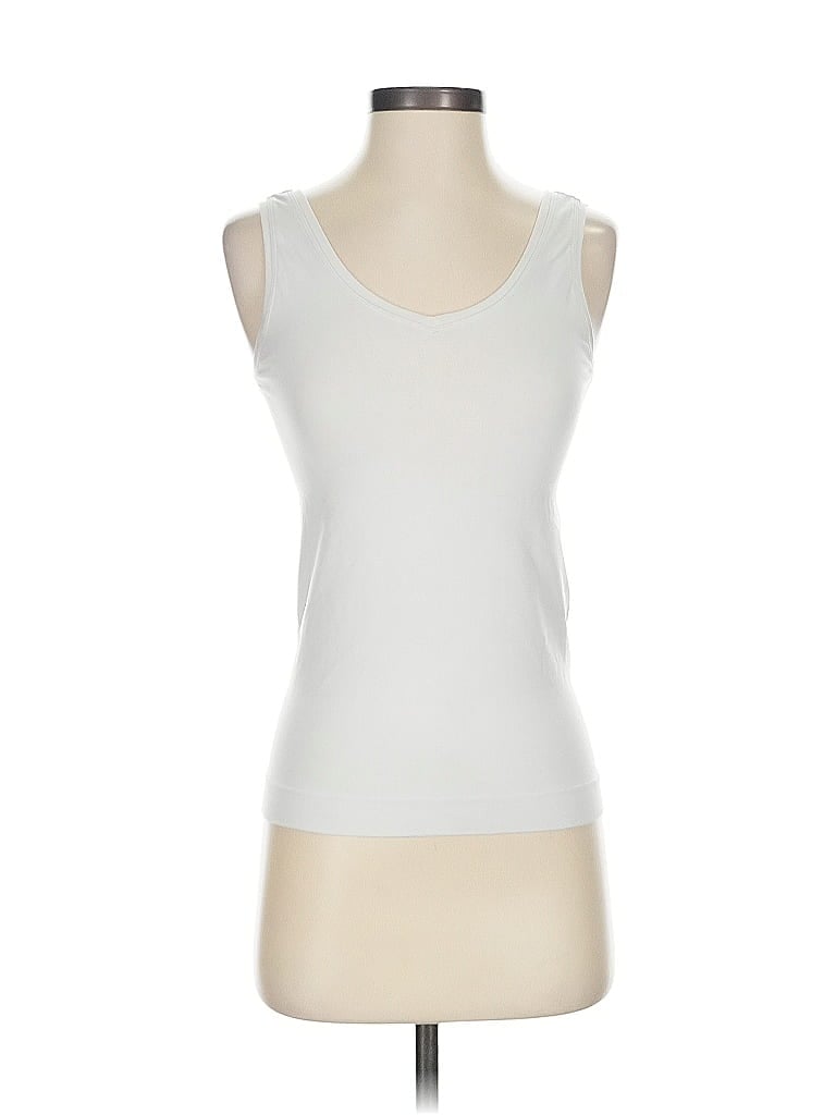 Pre-owned White House Black Market Tank Top Ivory Strapless Neckline Tops In White