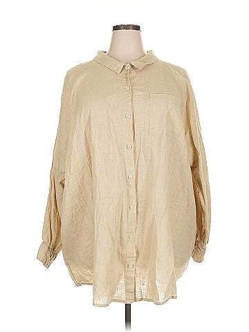 ASOS Design 3/4 Sleeve Button-Down Shirt (view 1)