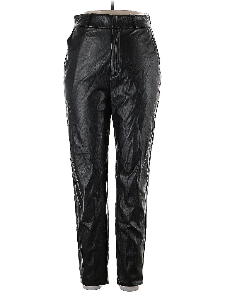 Pre-owned Windsor Faux Leather Pants In Black