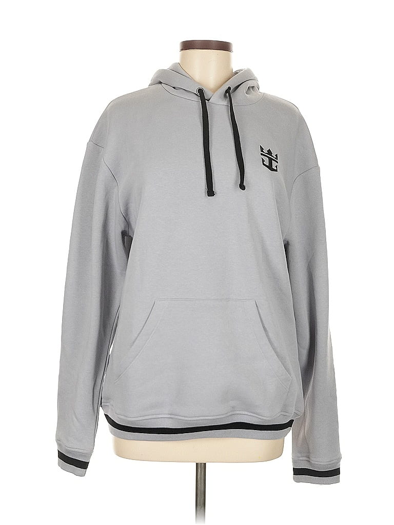 Pre-owned Assorted Brands Pullover Hoodie In Gray