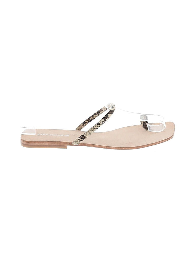 Jeffrey Campbell Silver Tan Sandals Size 8 - photo 1