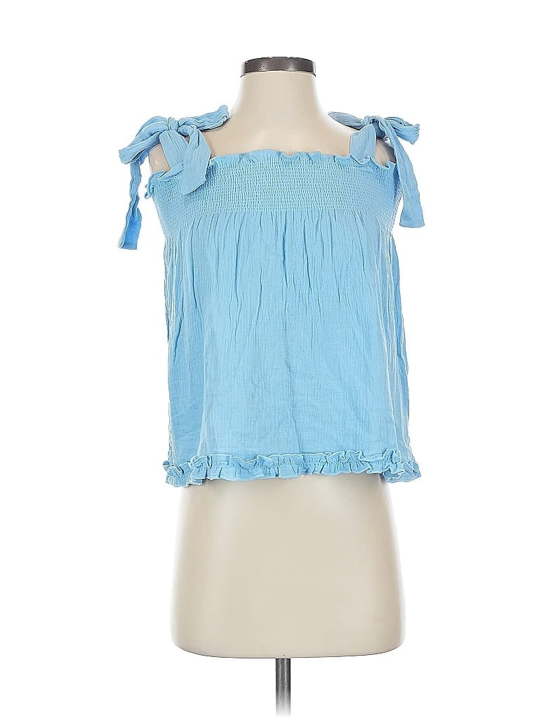 Pre-owned Petal And Pup Sleeveless Blouse In Blue