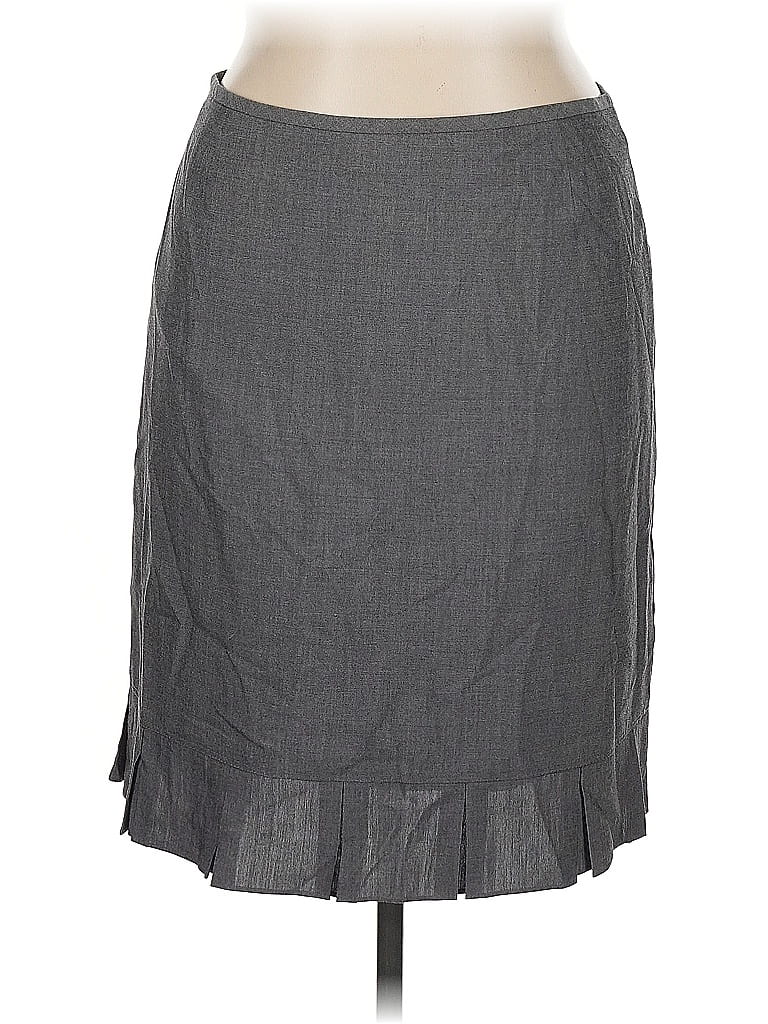 Pre-owned Tahari By Asl Formal Skirt In Gray