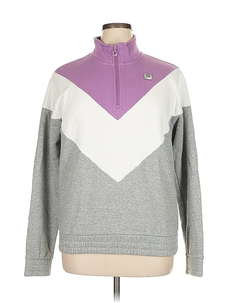 Click to view more detailed imagery on our partner's website Pre-owned Fila Long Sleeve Top Gray Turtleneck Tops