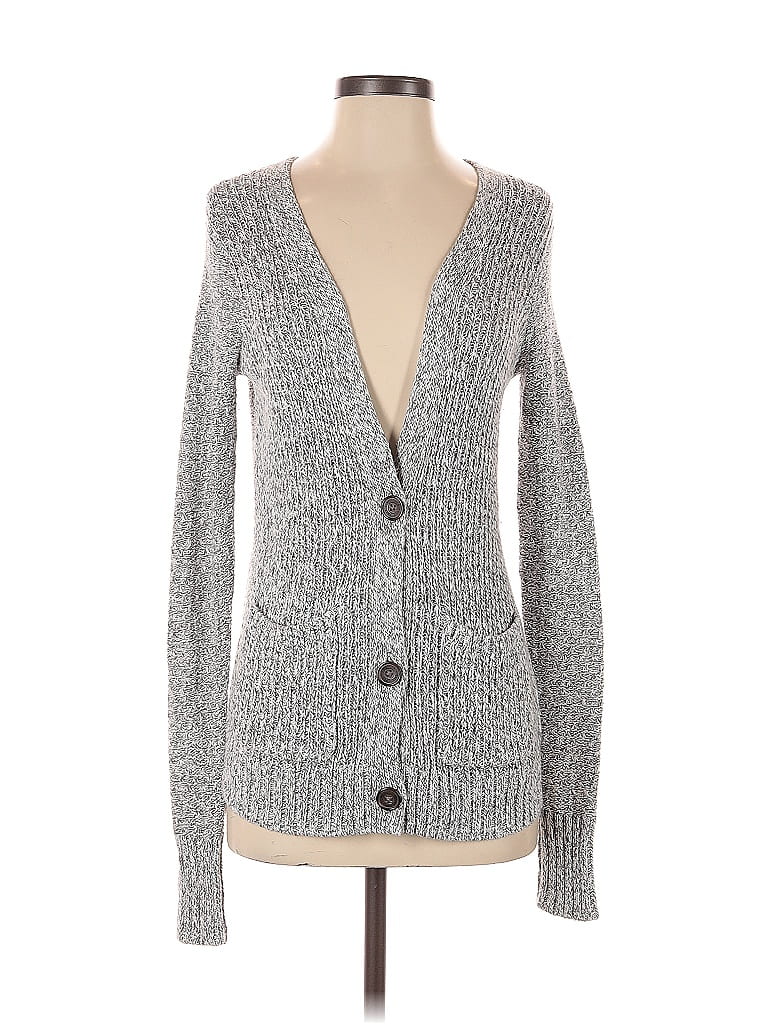 Pre-owned Hollister Cardigan Sweater In Silver