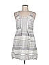 Lou & Grey Stripes Gray Casual Dress Size 6 - photo 1