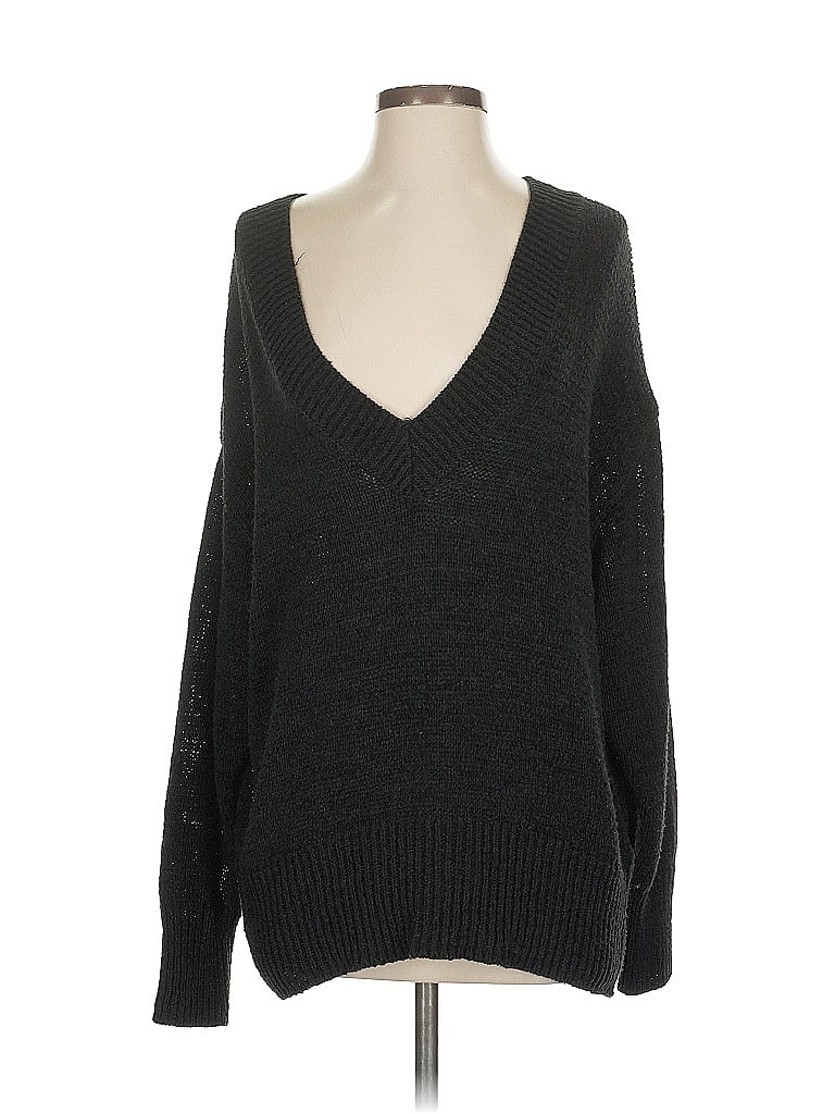 Pre-owned H&m Pullover Sweater In Black